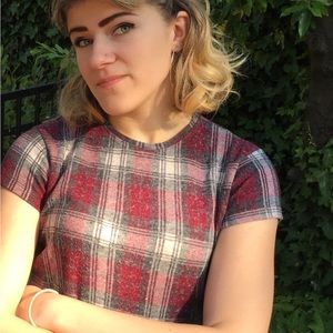 Brandy Melville Plaid Top